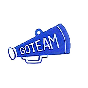 1.75" Flat Megaphone - Royal/White - 2 pc. pkg.