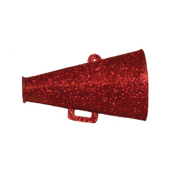 1.75" Glitter Megaphone - Red - 12 pc. pkg.