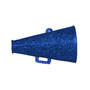 1.75" Glitter Megaphone - Royal - 12 pc. pkg.