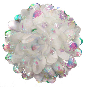 Mum 6.5"-15-layer Iridescent White