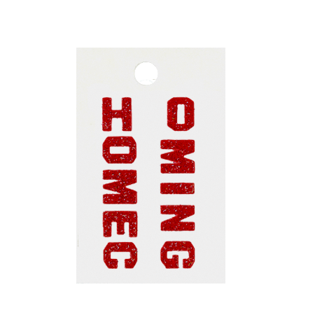 Pegable .5" Glitter Stickers - Mini "HOMECOMING" - Red