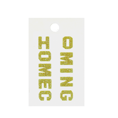 Pegable .5" Glitter Stickers - Mini "HOMECOMING" - Soft Gold