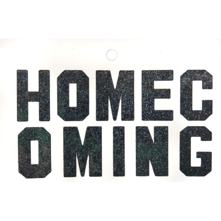 Pegable 1.5" Glitter Stickers -"HOMECOMING" - Black