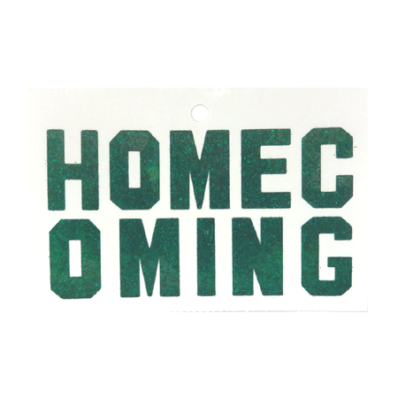 Pegable 1.5" Glitter Stickers -"HOMECOMING" - Emerald