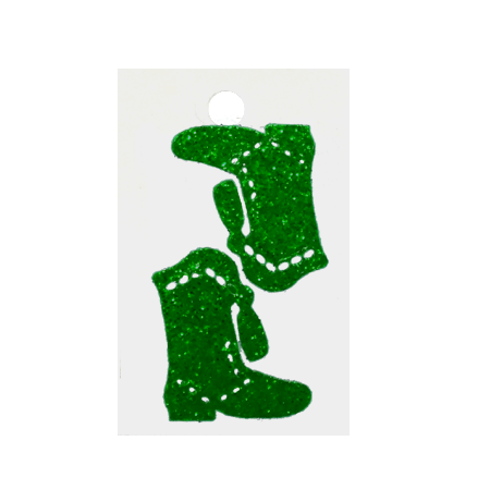 Pegable Drill Boot Glitter Stickers - Emerald - 2 pcs. per sheet