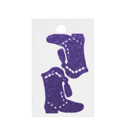 Pegable Drill Boot Glitter Stickers - Purple - 2 pcs. per sheet