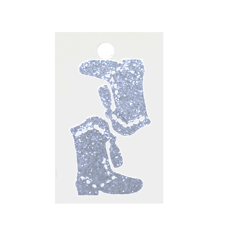 Pegable Drill Boot Glitter Stickers - Silver - 2 pcs. per sheet