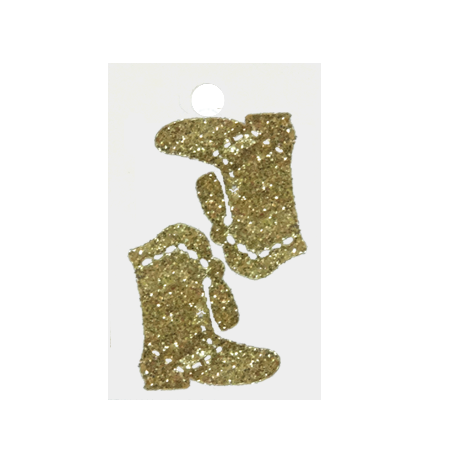 Pegable Drill Boot Glitter Stickers - Soft Gold - 2 pcs. per sheet