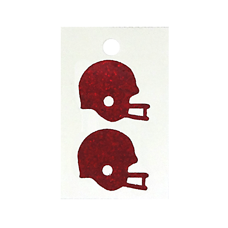 Pegable Helmet Glitter Stickers - Red - 2 pcs. per sheet