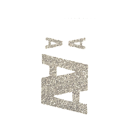 Pegable Glitter Stickers - A - Silver - 4 pcs. per sheet