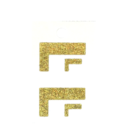 Pegable Glitter Stickers - L - Soft Gold - 4 pcs. per sheet