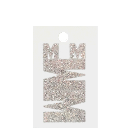 Pegable Glitter Stickers - M - Silver - 4 pcs. per sheet