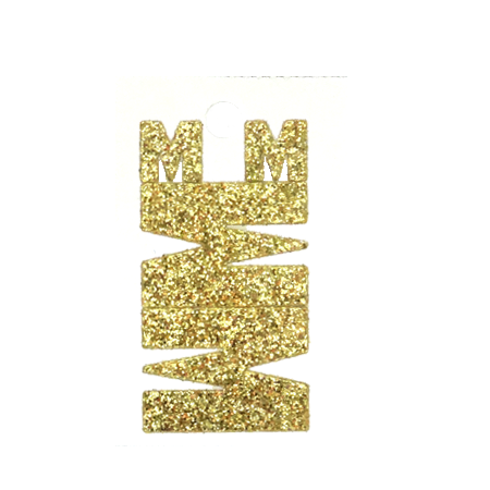 Pegable Glitter Stickers - M - Soft Gold - 4 pcs. per sheet