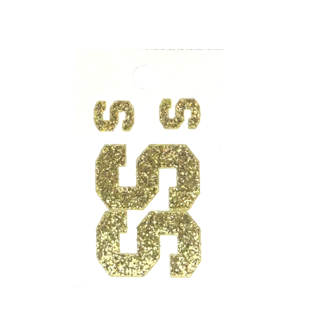 Pegable Glitter Stickers - S - Soft Gold - 4 pcs. per sheet