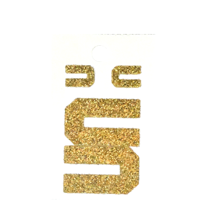 Pegable Glitter Stickers - U - Soft Gold - 4 pcs. per sheet