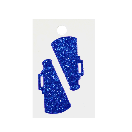 Pegable Megaphone Glitter Stickers - Royal - 2 pcs. per sheet