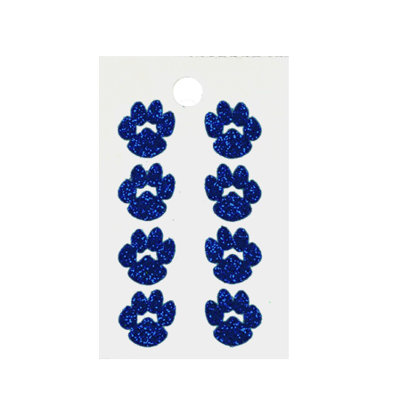 Pegable Mini Paw Glitter Stickers - Royal - 8 pcs. per sheet