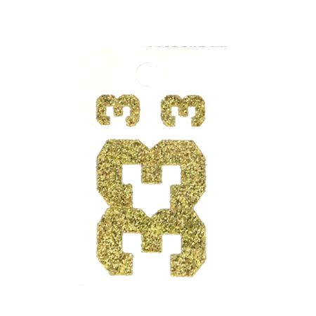 Pegable Glitter Stickers - 3 - Soft Gold - 4 pcs. per sheet