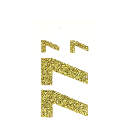 Pegable Glitter Stickers - 7 - Soft Gold - 4 pcs. per sheet