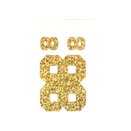 Pegable Glitter Stickers - 8 - Soft Gold - 4 pcs. per sheet