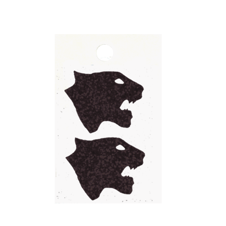 Pegable Panther Glitter Stickers - Black - 2 pcs. per sheet