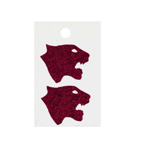 Pegable Panther Glitter Stickers - Burgundy - 2 pcs. per sheet