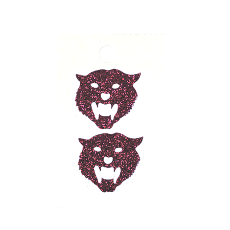 Pegable Tiger Glitter Stickers - Burgundy - 2 pcs. per sheet