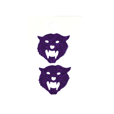 Pegable Tiger Glitter Stickers - Purple - 2 pcs. per sheet