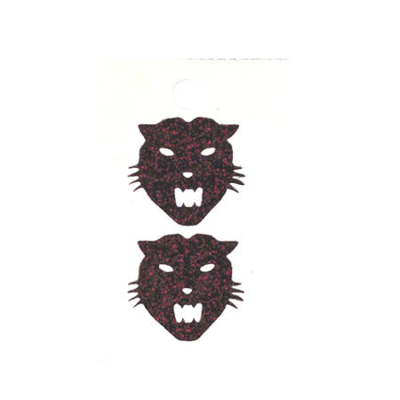 Pegable Wildcat Glitter Stickers - Burgundy - 2 pcs. per sheet