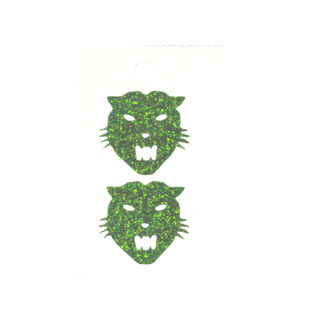 Pegable Wildcat Glitter Stickers - Emerald - 2 pcs. per sheet