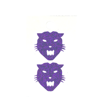 Pegable Wildcat Glitter Stickers - Purple - 2 pcs. per sheet