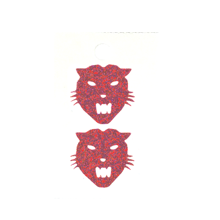 Pegable Wildcat Glitter Stickers - Red - 2 pcs. per sheet