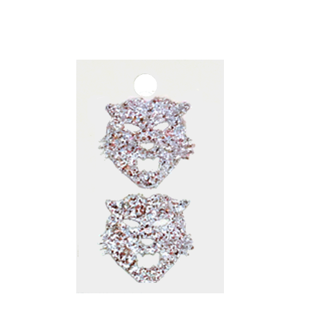 Pegable Wildcat Glitter Stickers - Silver - 2 pcs. per sheet