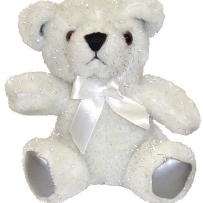 6" Plush Bear - White/Silver Mix