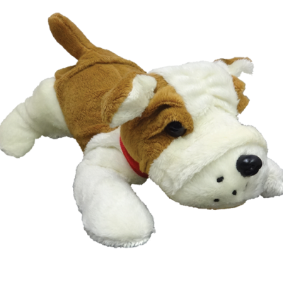 9" Plush Bulldog Pup - Beige/Ivory