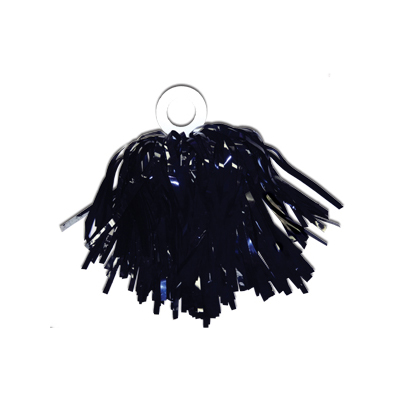 5" Black Metallic Mini Pom