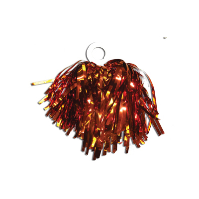 5" Orange Metallic Mini Pom