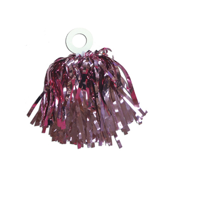 5" Hot Pink Metallic Mini Pom
