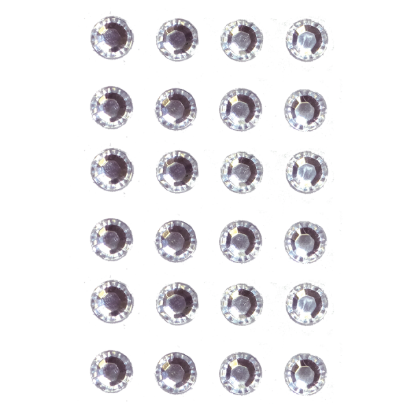 8mm Self-Stick Rhinestones - Crystal - 50 pc. pkg.