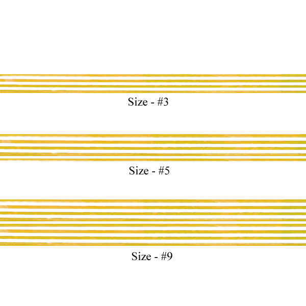 #5 Clear Ribbon with Stripes - Gold - 27 yd. roll