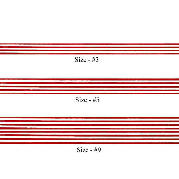 #9 Clear Ribbon with Stripes - Red - 27 yd. roll