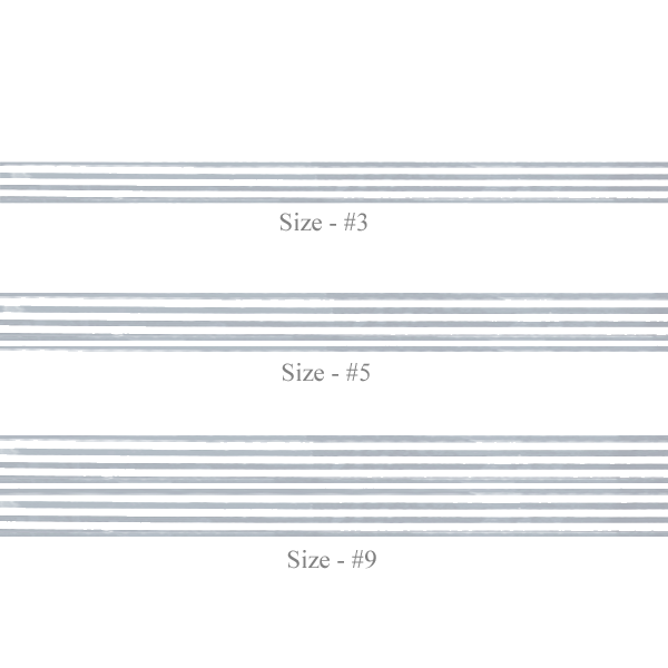 #9 Clear Ribbon with Stripes - Silver - 27 yd. roll