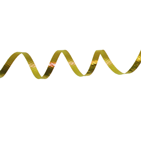 3/16" Crimped Metallic Curling Ribbon - Gold - 250 yd. roll