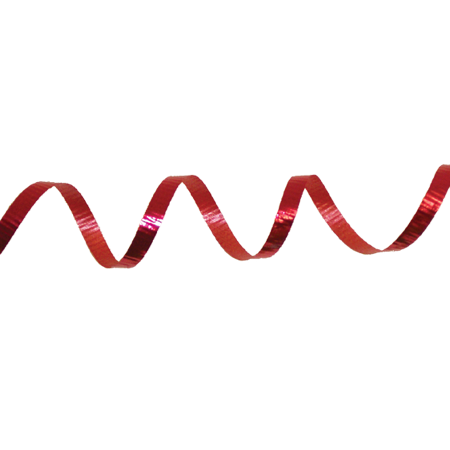 3/16" Crimped Metallic Curling Ribbon - Red - 250 yd. roll