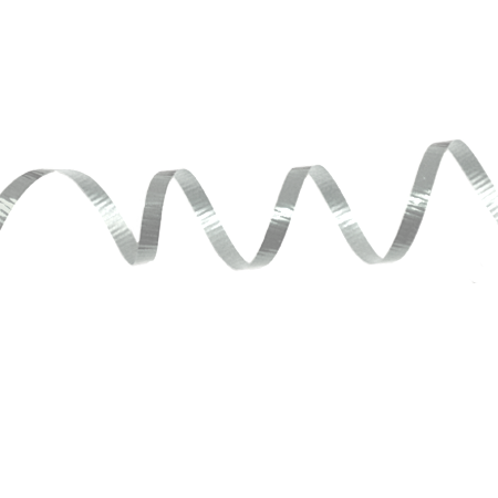 3/16" Crimped Metallic Curling Ribbon - Silver - 250 yd. roll