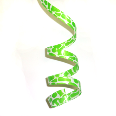 3/8" Giraffe Curling Ribbon - Citrus - 250 yd. roll