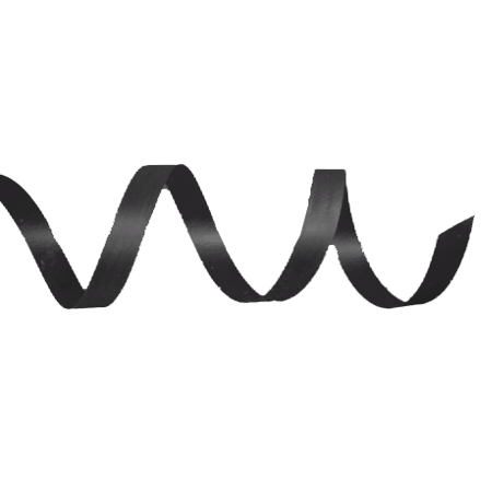 3/16" Satin Curling Ribbon - Black - 500 yd. roll