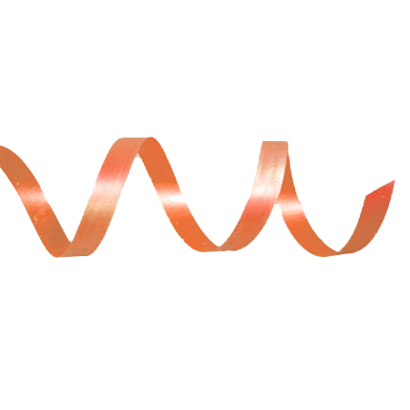 3/16" Satin Curling Ribbon - Orange - 500 yd. roll