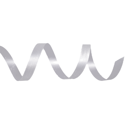 3/16" Satin Curling Ribbon - Silver - 500 yd. roll