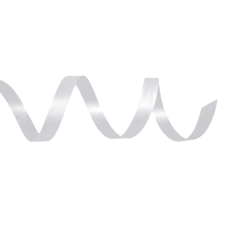 3/16" Satin Curling Ribbon - White - 500 yd. roll